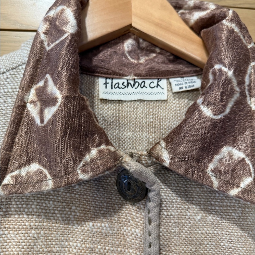 Vintage Flashback Cotton Mixed Material Chunky Button Down Jacket / medium - Picture 7 of 12